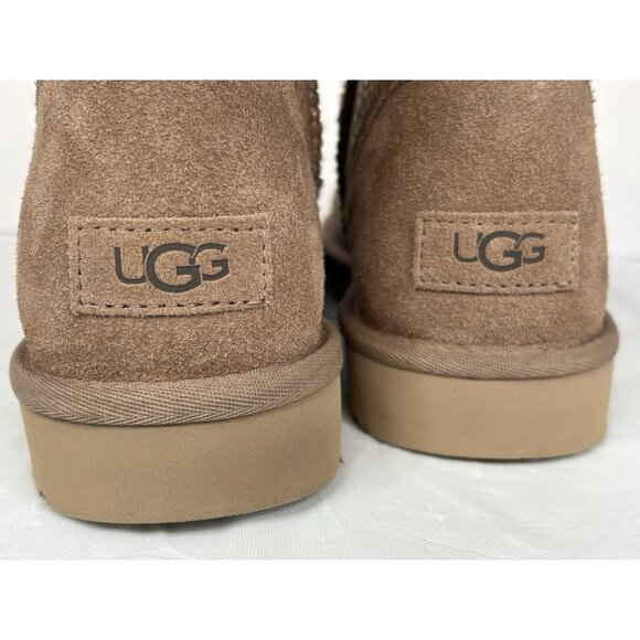 UGG Classic Mini Sparkle Spots Women’s 10 Boots Tan Sheepskin Suede Wool - Picture 7 of 16
